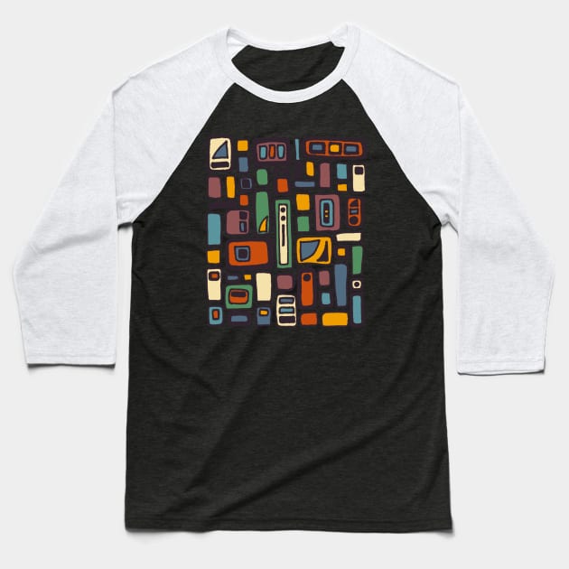 Retro Abstract Baseball T-Shirt by ViviGonzalezArt